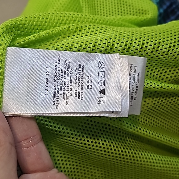 Medium men's or women's windbreaker size Medium blue and green - Picture 6 of 6